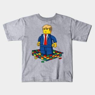 Lego Donald Trump Border Wall Shirt USA Funny Lego Kids T-Shirt